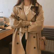 Khaki Trench Coat Women Casual Long Sleeve Windbreaker Female Office Lady Trench Coat Elegant Oversized Women Trench Coat Q1819