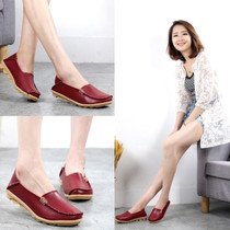 Women Shoes Plus Size Flat Shoes Women Genuine Leather Loafers