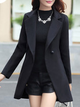 Lapel Pocket Plain Woolen Coat