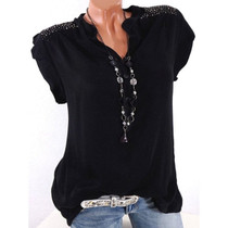 Ruffle Sleeve Plain T-Shirt