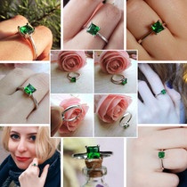 Emerald Stone 925 Sterling Silver Ring