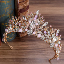 Handmade Crystal Beads Bride Crown