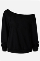 One Shoulder Round Neck Lips Printed T-Shirts