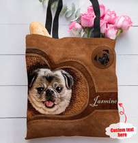 Pug Cloth Tote Bag Personalized Cute Pug
