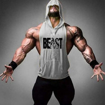 Brand Gym Clothing Fitness Men Cotton Tanktop with hooded Mens Bodybuilding Stringers Tank Tops workout Singlet Sleeveless Shirt