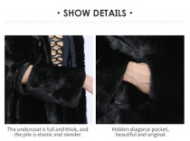 Real Mink Fur Coat for Women. Natural Mink Coats Hood Genuine Fur Mink Jackets Long Vintage style in many sizes