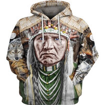 Native American Chief 3D Full Print Hoodie & Zip-Up Hoodie
