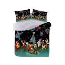 Christmas Gift Mickey Minnie Bedding Set  Duvet Cover Pillowcase  Home Textile Adult Children
