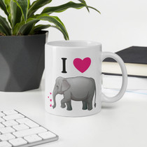 I Love Elephants Mug