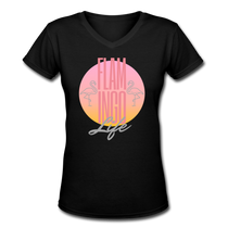 Flamingo Life Glam Women's V-Neck T-Shirt