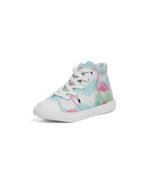 Flamingo Life Zig Zag Kids Hightop Canvas Shoe