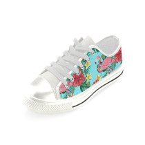 Tropical Blue Flamingo Womens Sneakers