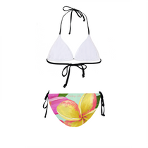 Flamingo Life Tropical Flowers Women's Bikini