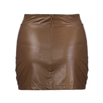 Sexy Leather High Waist Pencil Hip Short Mini Skirt