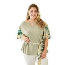 Loose Casual V-Neck Lace Blouse