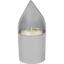 Memorial Candle Holder + Candle - Natural Aluminium