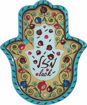 Magnet Hamsa Shiny Wood