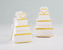 Gold Wedding Cake Place Card Holder (Set of 6)