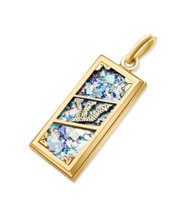 Gold mezuzah pendant