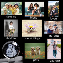 Glass Photo Personalized Crystal Sphere Lase Engraving Globe for Home Decor
