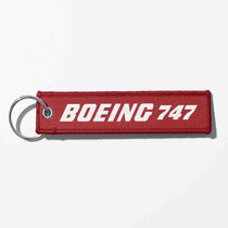 Boeing 747 & Text Designed Key Chains