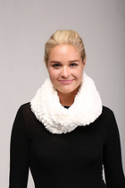 Solid faux fur infinity scarf