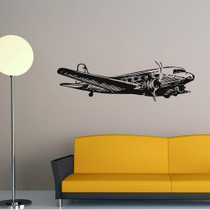Old Airplane Designed Wall Sticker
