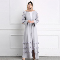 Muslim Eid Abaya Kaftan Dubai Muslim Islamic Dress Cardigan Appliques Party Women Prayer Long Robe