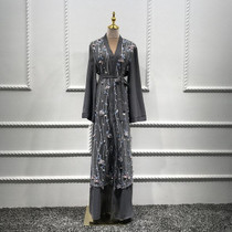 Ramadan Eid Mubarak Embroidery Abaya Kimono Cardigan Turkey Hijab Muslim Dress Islamic Clothing For Women Dubai Kaftan Jalabia