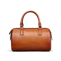 Brand Designer Boston Bag Ladies Genuine Leather Handbag Women Shoulder Bags Fashion Vintage Brown Purses Luxury Tote Bag Bolsas