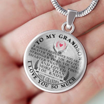 to my grandson necklace, luxury necklace for grandson, best birthday gift for grandson, best gift idea for grandson 1102grsps