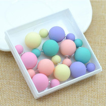 Double-Sided Earrings in Matte Colors - 5 Pair Set