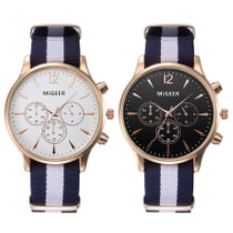 Luxury Fashion Black & White Strap Men Watch