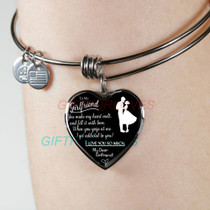 To my girlfriend: Gift Ideas for girlfriend, girlfriend bangle, to my girlfriend bangle, beautiful girlfriend bangle, best gifts for girlfriend, birthday gifts for girlfriend, boyfriend and girlfriend bangle 769fHsb
