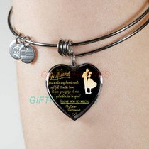 To my girlfriend: Gift Ideas for girlfriend, girlfriend bangle, to my girlfriend bangle, beautiful girlfriend bangle, best gifts for girlfriend, birthday gifts for girlfriend, boyfriend and girlfriend bangle 769fHgb