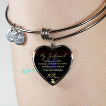 To my girlfriend: Gift Ideas for girlfriend, girlfriend bangle, to my girlfriend bangle, beautiful girlfriend bangle, best gifts for girlfriend, birthday gifts for girlfriend, boyfriend and girlfriend bangle 767fHgb