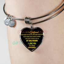 To my girlfriend: Gift Ideas for girlfriend, girlfriend bangle, to my girlfriend bangle, beautiful girlfriend bangle, best gifts for girlfriend, birthday gifts for girlfriend, boyfriend and girlfriend bangle 765fHgb