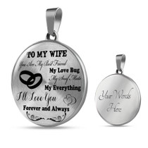 To My Wife Luxury Necklace: Husband And Wife Necklace,Birthday Gifts For Her, Perfect Wedding Gift For Wife 217SO