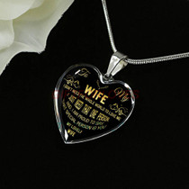 To my wife: Gift Ideas for wife, beautiful wife necklace, wife necklace, to my wife necklace, best gifts for wife, birthday gifts for wife, husband and wife necklace 797fwgn