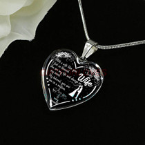To my wife: Gift Ideas for wife, beautiful wife necklace, wife necklace, to my wife necklace, best gifts for wife, birthday gifts for wife, husband and wife necklace 781fwsn