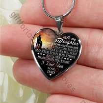 To my Daughter: necklace for daughter, Best gift for Daughter from Dad, Birthday gift for daughter, amazing daughter necklace Luxury necklace for daughter 297dhds