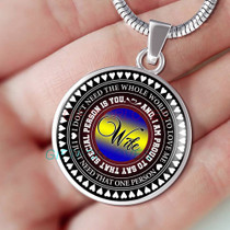 To my wife: Gift for Christmas 2018, Christmas gift ideas for wife, beautiful wife necklace, wife necklace, to my wife necklace, best gifts for wife, birthday gifts for wife, husband and wife necklace 924