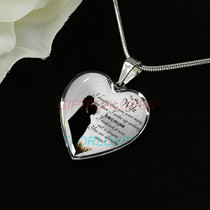 To my wife: Gift for Christmas 2018, Christmas gift ideas for wife, beautiful wife necklace, wife necklace, to my wife necklace, best gifts for wife, birthday gifts for wife, husband and wife necklace 906