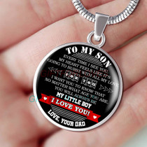 To my son: Gift for Christmas 2018, Christmas gift ideas for son, son necklace, to my son necklace, son necklace from parents, best gifts for son, birthday gifts for son, mother and son necklace, mother and son necklace, special son necklace 892