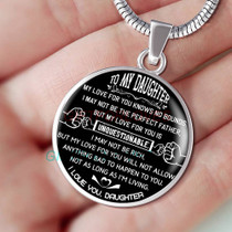 To my daughter: Gift for Christmas 2018, Christmas gift ideas for daughter, daughter necklace, to my daughter necklace, best gifts for daughter, birthday gifts for daughter, father and daughter necklace, daughter necklace from parents, 701