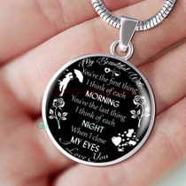 To my wife: amazing wife necklace, wife necklace,to my gorgeous wife, to my wife necklace, birthday gifts for wife, best gifts for wife, my beautiful wife necklace, to my future wife, birthday gifts for her 490
