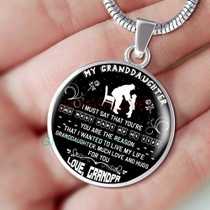 To my granddaughter: Birthday gifts for granddaughter, best gifts for granddaughter, special granddaughter necklace, grandma and granddaughter necklace, to my granddaughter necklace 443