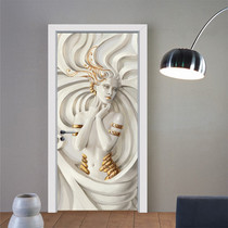 European mural door wallpaper