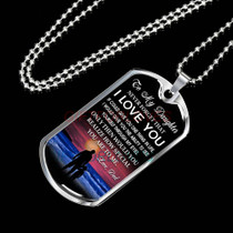 To My Daughter Dog Tag Birthday Gift Ideas for daughter, daughter necklace, to my daughter necklace, best gifts for daughter, birthday gifts for daughter, father and daughter necklace, daughter necklace from parents  1149fdrn