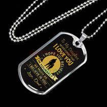 To My Daughter Dog Tag Birthday Gift Ideas for daughter, daughter necklace, to my daughter necklace, best gifts for daughter, birthday gifts for daughter, father and daughter necklace, daughter necklace from parents  1137fdrn